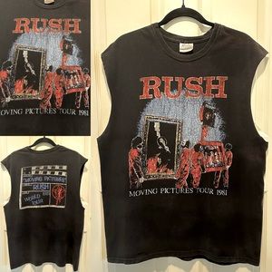 Authentic 1981 Rush Moving Pictures Tour Vintage Concert Tee